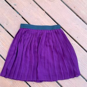 Purple pleated skirt